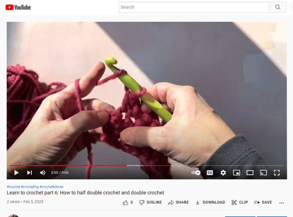 How to half double crochet and double crochet