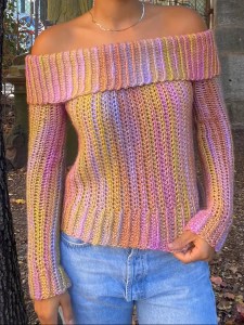 Off the shoulder crochet top