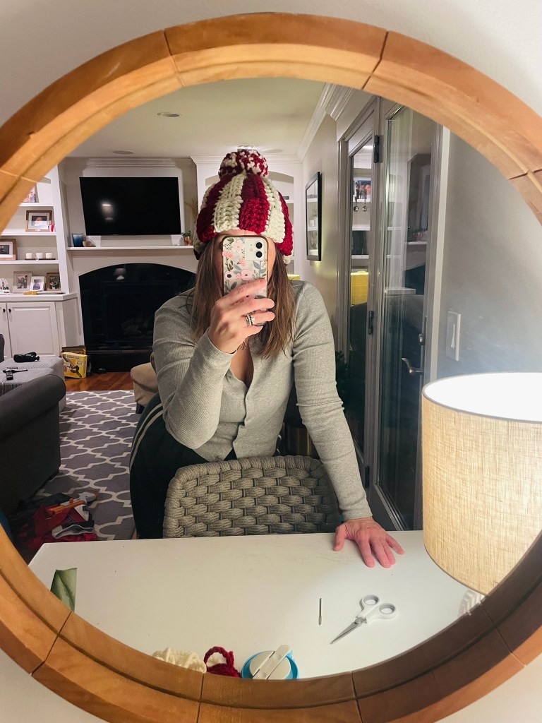 Indiana University crochet hat