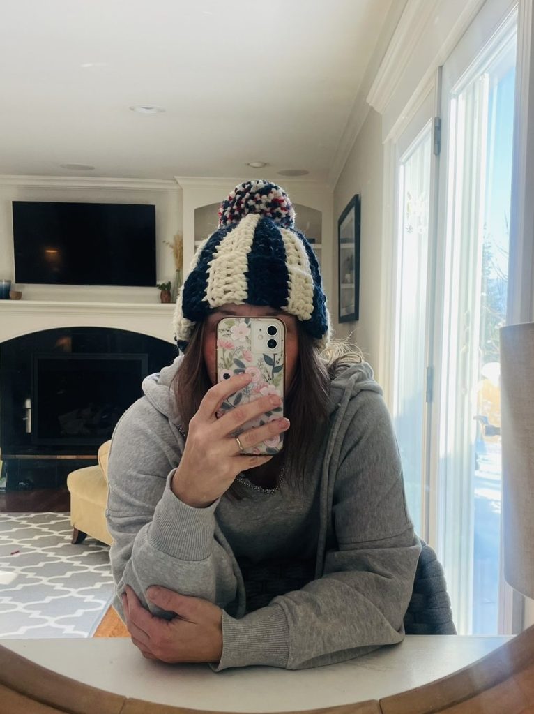 USA Olympics crochet hat