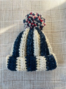 New England Patriots crochet hat