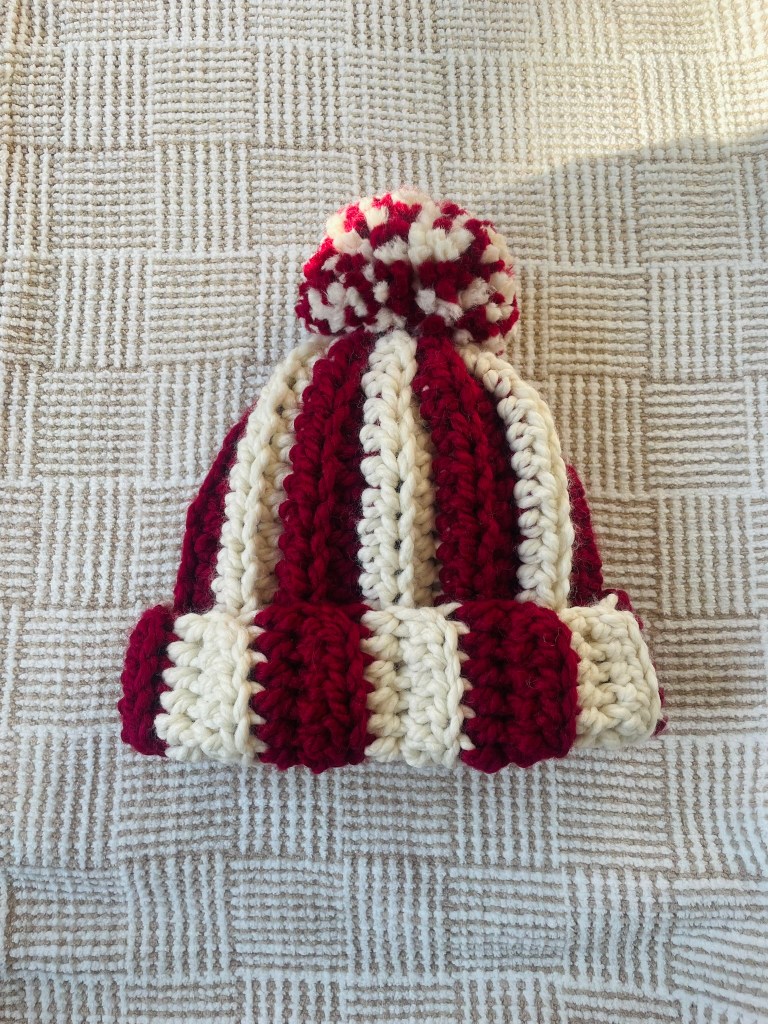 Indiana University crochet hat